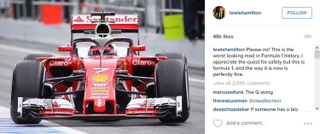 Illustration for article titled Lewis Hamilton Bashes F1's 'Halo' Safety Concept, Wants Choice On Whether To Use It